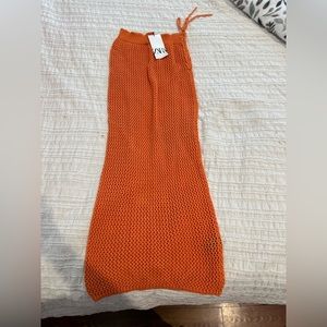 Orange Crochet Zara Skirt